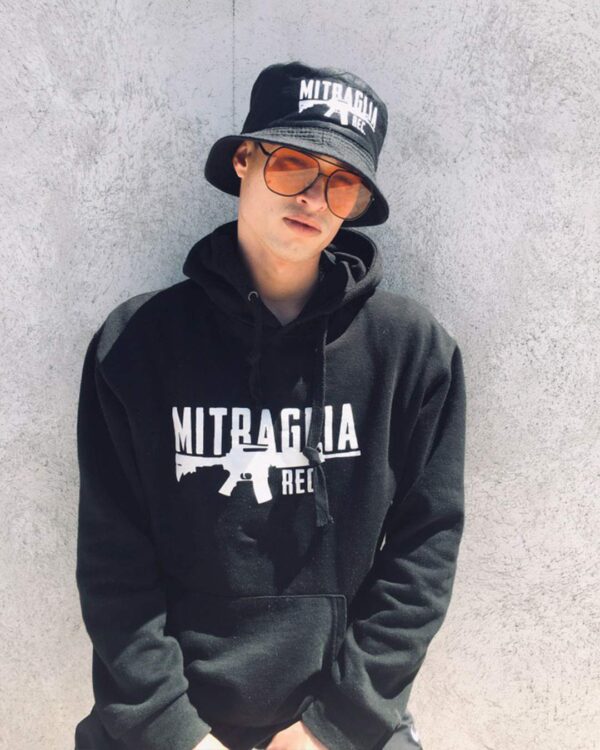 Mitraglia Rec. - B3nnaz wearing the Official Black Hat, Product Shot